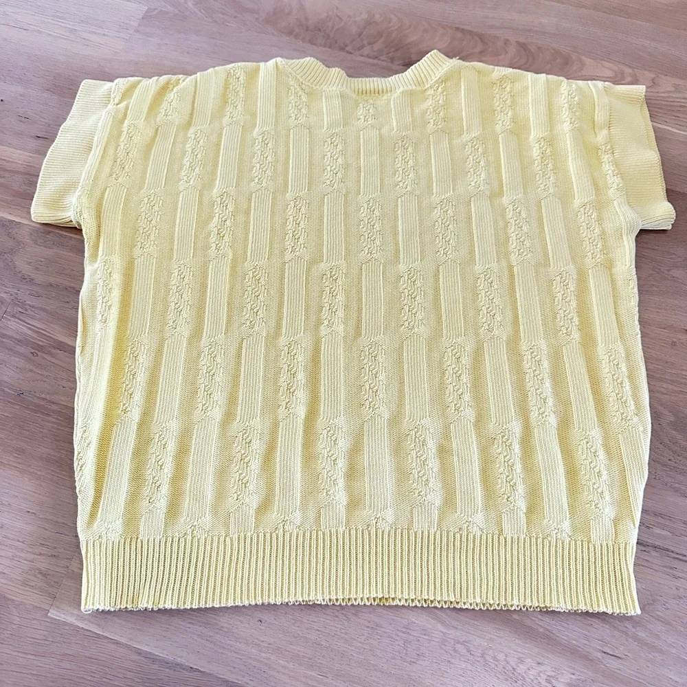 Vintage short sleeve sweater sunshine yellow